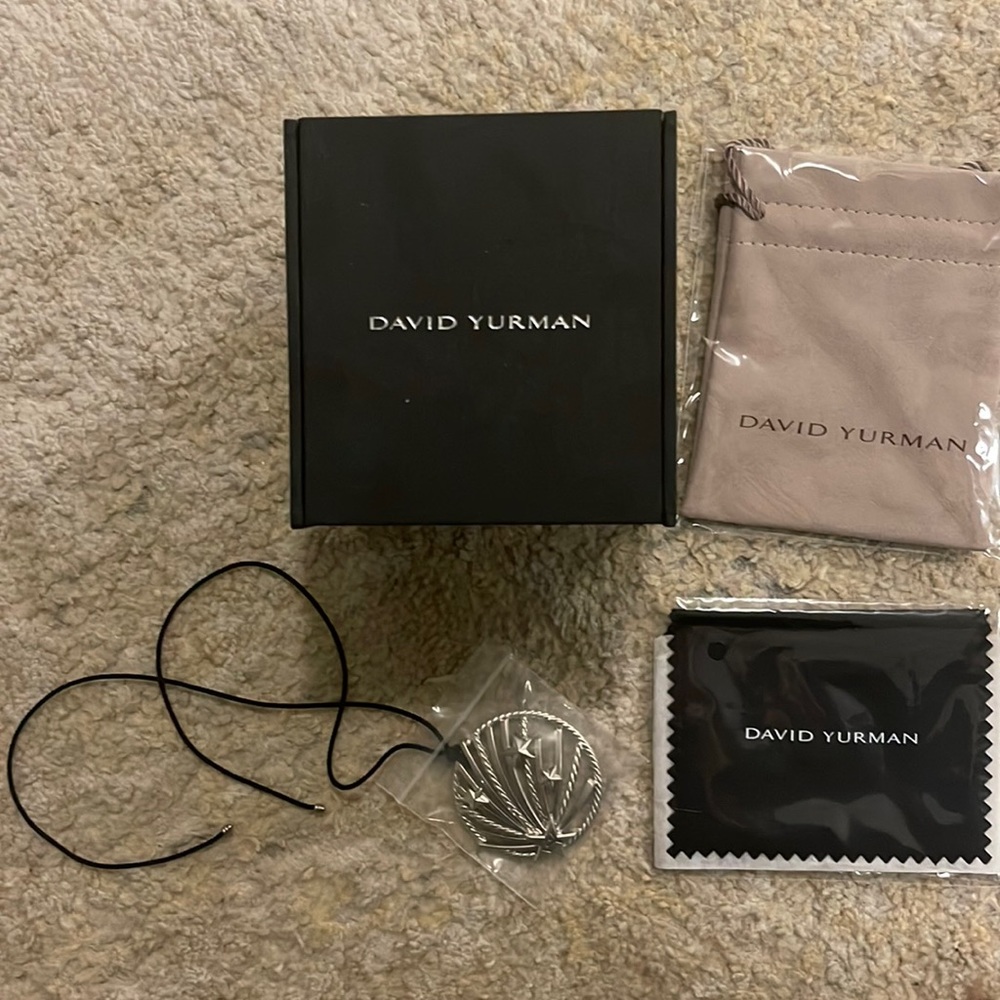 David Yurman Petite X Cross Necklace with 14K Gold